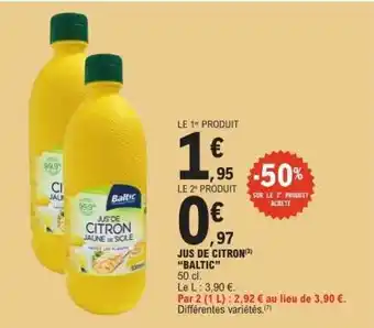 E.Leclerc JUS DE CITRON 'BALTIC' offre