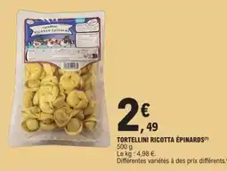 E.Leclerc Tortellini ricotta & épinards offre