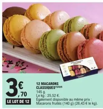E.Leclerc 12 MACARONS CLASSIQUES offre