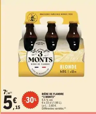 E.Leclerc Bière de Flandre 3 MONTS offre