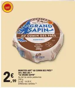 E.Leclerc MUNSTER AOP AU CUMIN DES PRÉS offre