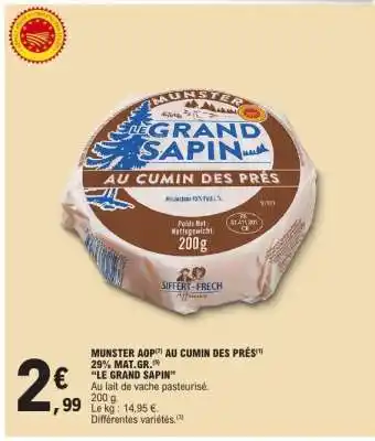 E.Leclerc MUNSTER AOP AU CUMIN DES PRÉS offre