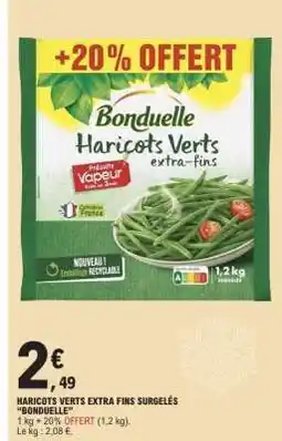 E.Leclerc Haricots Verts Extra Fins Surgelés Bonduelle offre