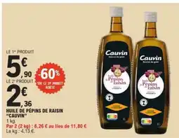 E.Leclerc Huile de Pépins de Raisin Cauvin offre