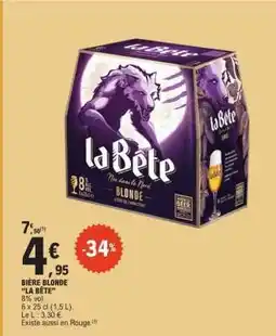 E.Leclerc Bière Blonde La Bête offre