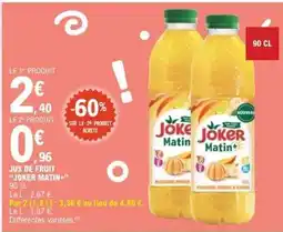 E.Leclerc Jus de fruit 'Joker Matin+' offre