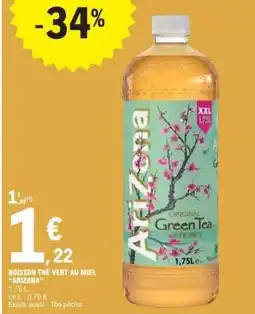 E.Leclerc BOISSON THÉ VERT AU MIEL “ARIZONA” offre