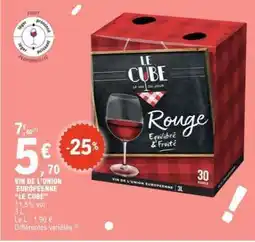 E.Leclerc VIN DE L’UNION EUROPÉENNE “LE CUBE” offre