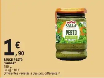 E.Leclerc SAUCE PESTO SACLA offre