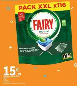 E.Leclerc TABLETTES LAVE-VAISSELLE FAIRY offre