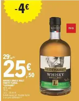 E.Leclerc WHISKY SINGLE MALT FRUITÉ FLORAL LOTHAIRE offre