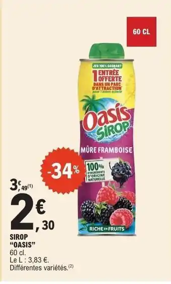 E.Leclerc Sirop Oasis offre