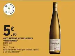 E.Leclerc AOC RIESLING VIEILLES VIGNES 'WOLFBERGER' offre