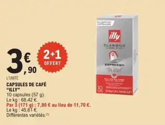 E.Leclerc CAPSULES DE CAFÉ “ILLY” offre