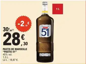 E.Leclerc Pastis de Marseille PASTIS 51 offre