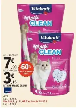 E.Leclerc LITIÈRE MAGIC CLEAN offre