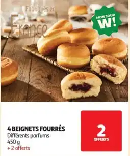 Auchan Supermarché 4 beignets fourrés offre