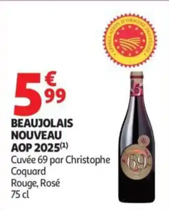 Auchan Supermarché Beaujolais nouveau aop 2025 offre