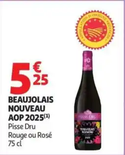 Auchan Supermarché Beaujolais nouveau aop 2025 offre