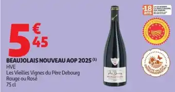 Auchan Supermarché Beaujolais nouveau aop 2025 offre