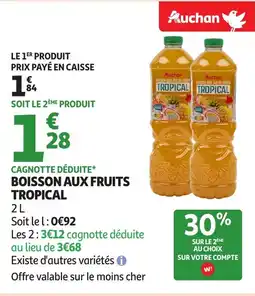 Auchan AUCHAN Bossun aux jus de fruits tropical offre
