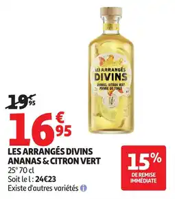 Auchan Les arranges ananas & citron vert 25° offre