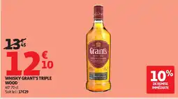 Auchan Whisky grant's triple wood offre