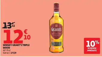 Auchan Whisky grant's triple wood offre