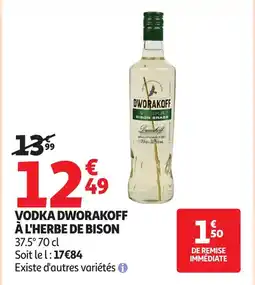 Auchan DWORAKOFF Vodka à l'herbe de bison 37.5° offre