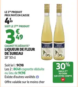 Auchan Liqueur fleur de sureau offre
