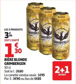 Auchan GRIMBERGEN Bière blonde offre