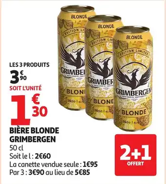 Auchan GRIMBERGEN Bière blonde offre