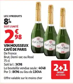 Auchan CAFÉ DE PARIS Vin mousseux offre