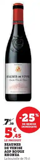 Super U Beaumes de venise aop rouge rhonea offre