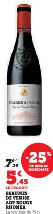 Super U Beaumes de venise aop rouge rhonea offre