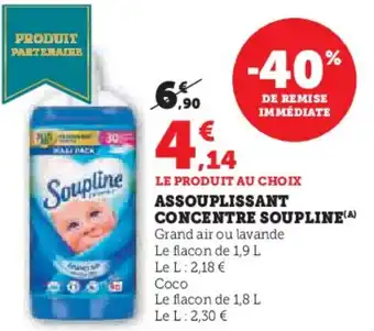 Super U Assouplissant concentre soupline offre