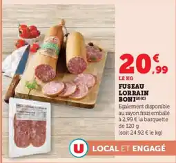 Super U Fuseau lorrain boni offre