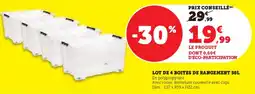 Super U Lot de 4 boites de rangement 50l offre