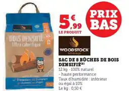 Super U Sac de 8 bûches de bois densifié offre