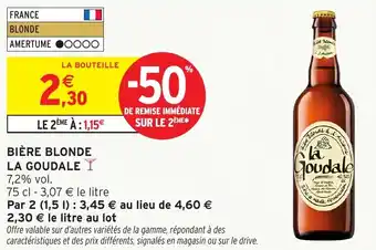 Intermarché Hyper Bière blonde la goudale offre