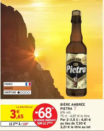 Intermarché Hyper Bière ambrée pietra offre