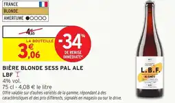 Intermarché Hyper Bière blonde sess pal ale lbf offre
