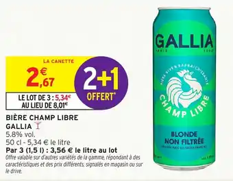 Intermarché Hyper Bière champ libre gallia offre
