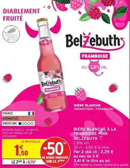 Intermarché Hyper Bière blanche à la framboise pink belzebuth offre