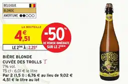 Intermarché Hyper Bière blonde cuvée des trolls offre