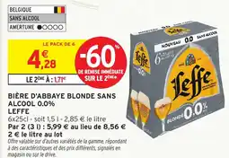 Intermarché Hyper Bière d'abbaye blonde sans alcool 0 0 leffe offre