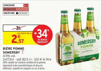 Intermarché Hyper Bière pomme somersby offre
