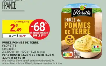 Intermarché Hyper Purée pommes de terre florette offre