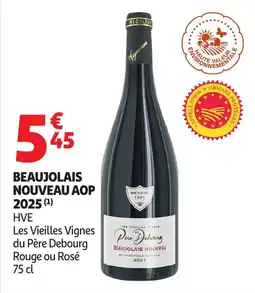 Auchan Beaujolais nouveau aop 2025 offre