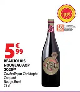 Auchan Beaujolais nouveau aop 2025 offre